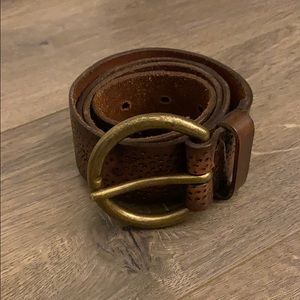 Brown Belt with Gold Buckle